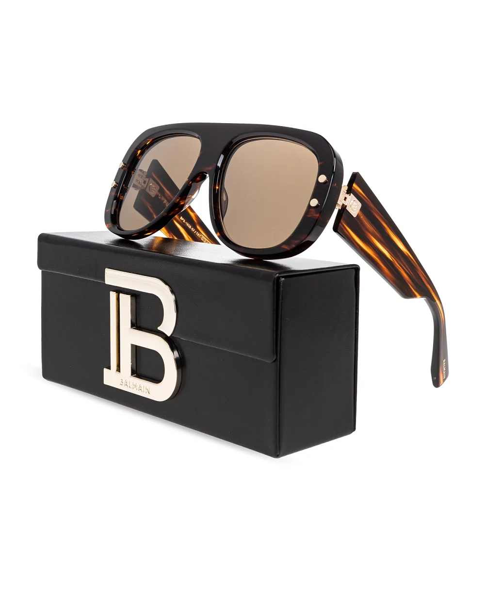 Солнцезащитные очки Balmain Pulse Balmain BPS-185B-57, темно-коричневый цвет • Купить в интернет-магазине Kameron