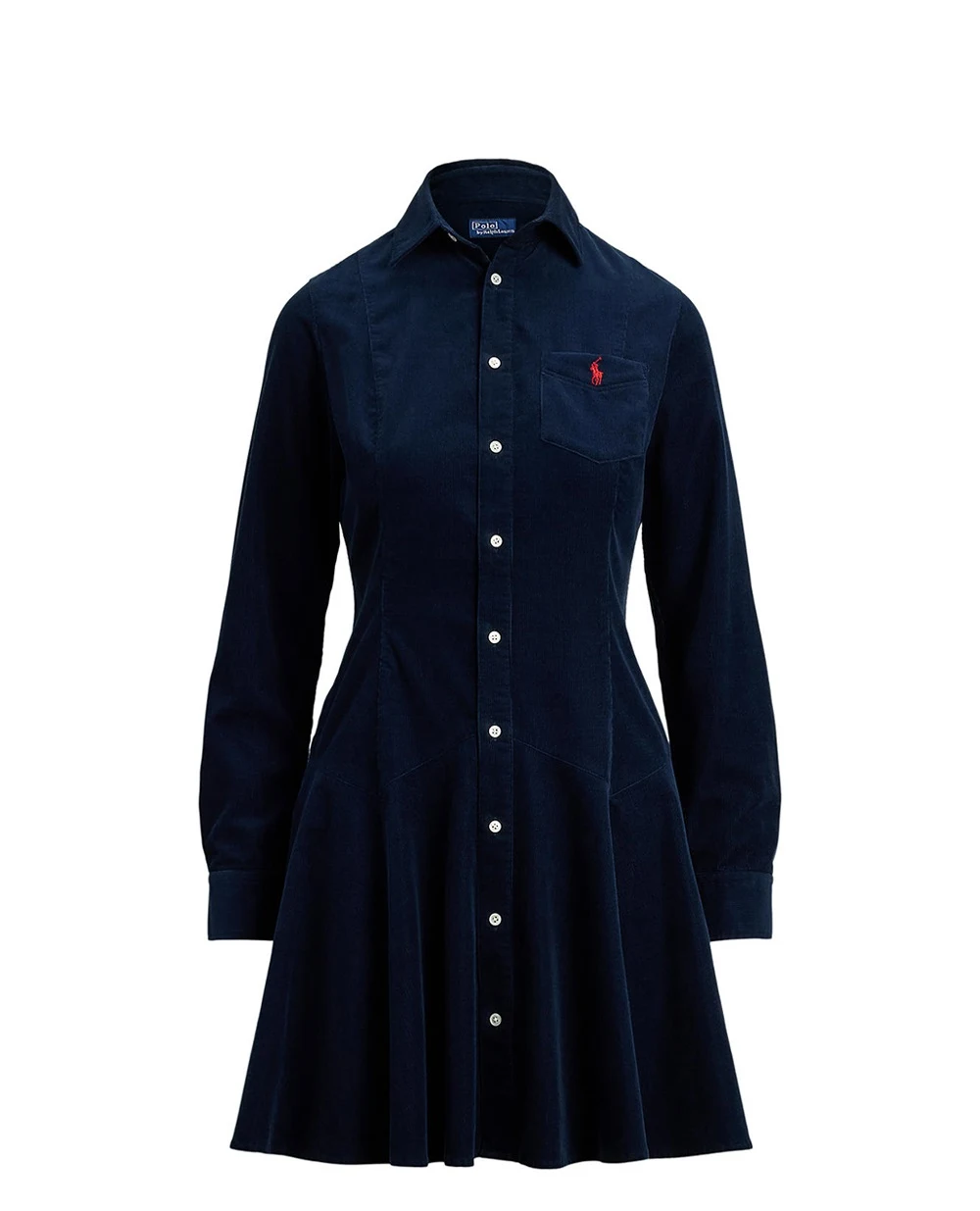 Сукня-сорочка вельветова Polo Ralph Lauren 211972069004, синій колір • Купити в інтернет-магазині Kameron