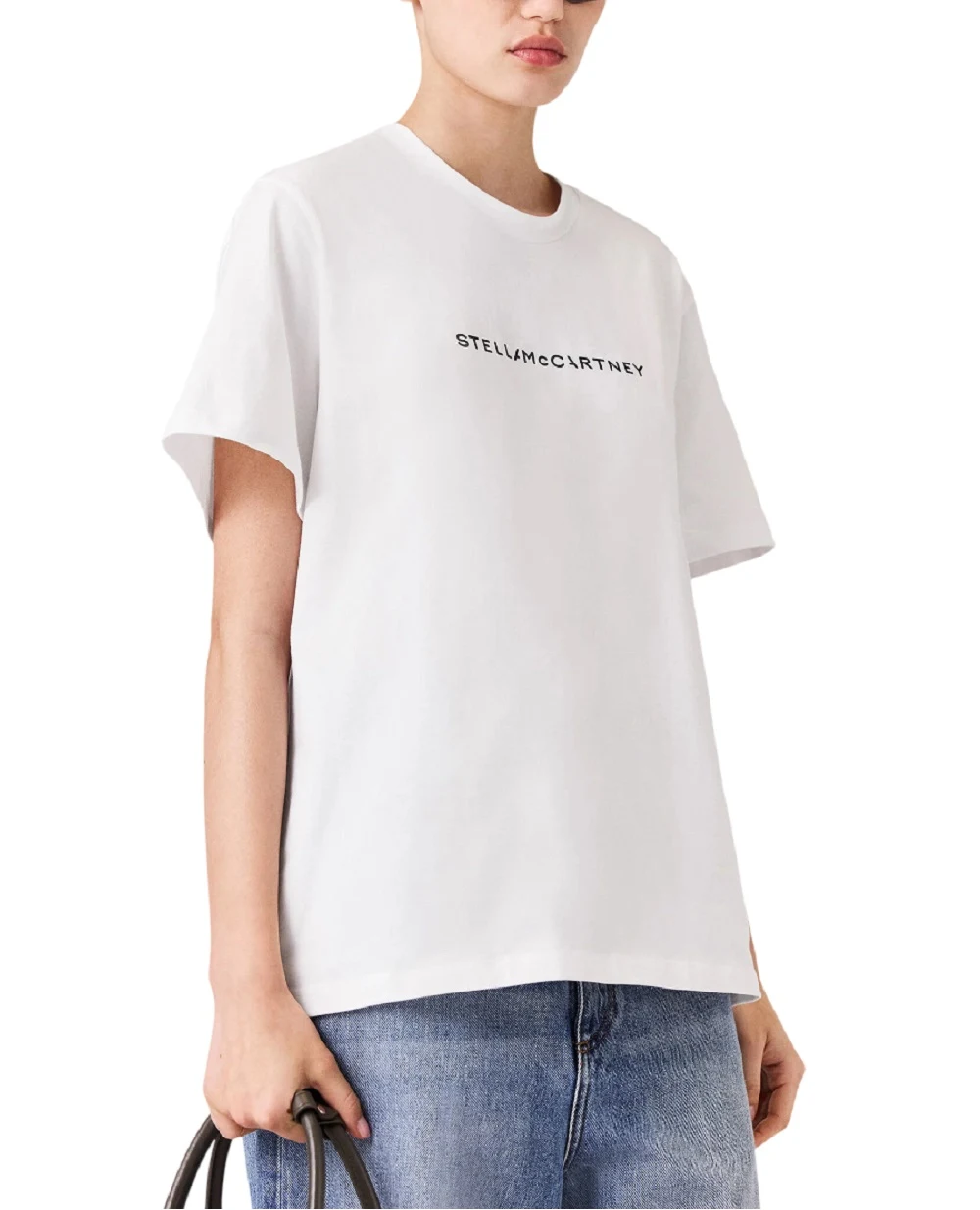 Футболка оверсайз с логотипом Stella McCartney 6J01583SPY48, белый цвет • Купить в интернет-магазине Kameron