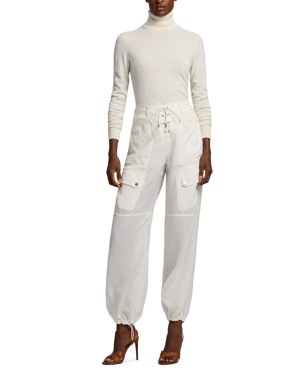 Брюки Briella Ralph Lauren Collection 290P10227002, кремовый цвет • Купить в интернет-магазине Kameron