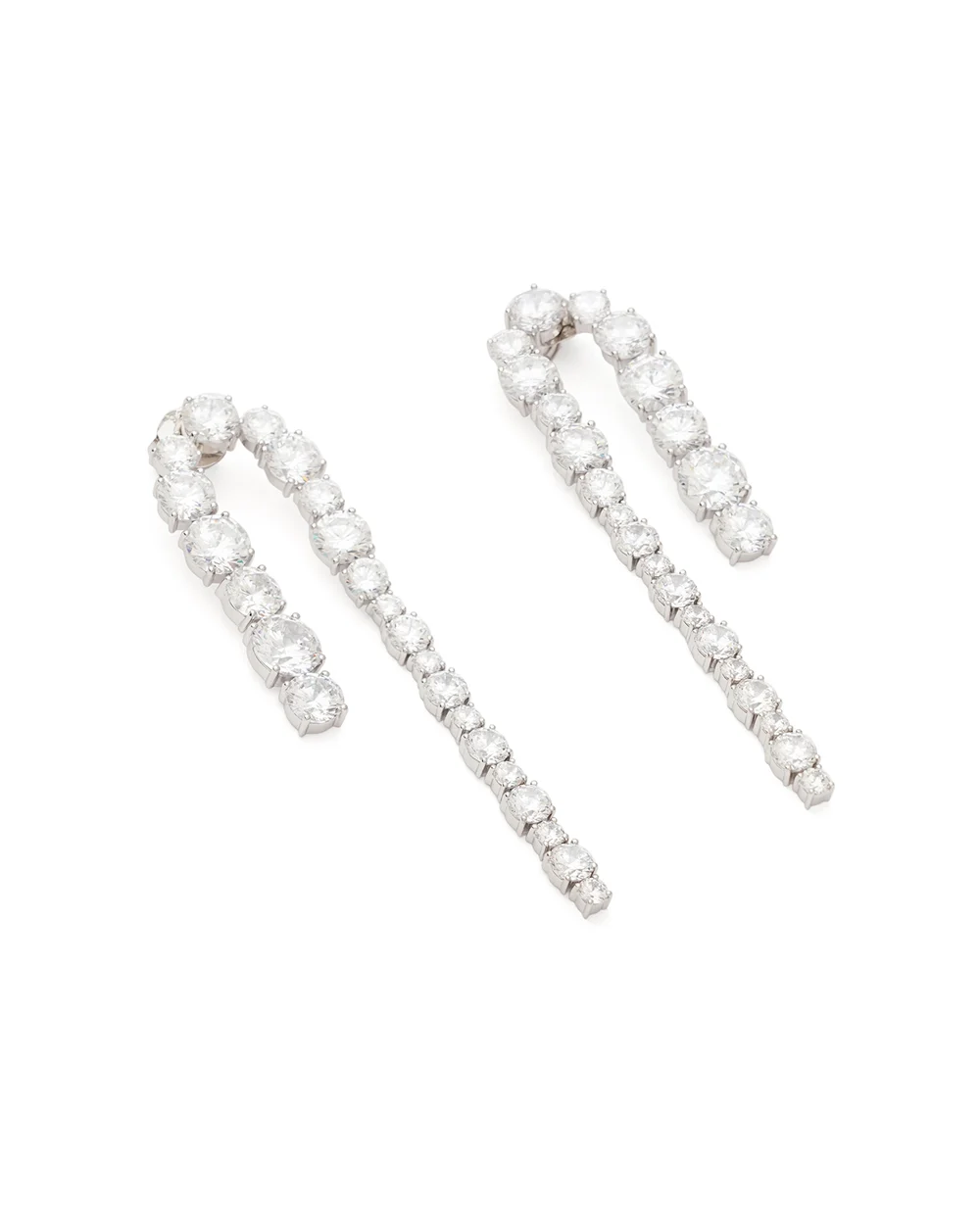 Сережки з цирконію та переробленого срібла Completedworks Z42, срібний колір • Купити в інтернет-магазині Kameron