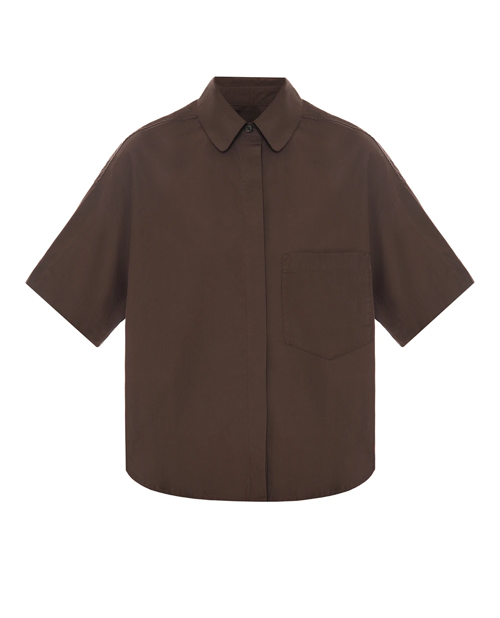 Рубашка Yves Salomon 26EYH00364COXW, коричневый цвет • Купить в интернет-магазине Kameron