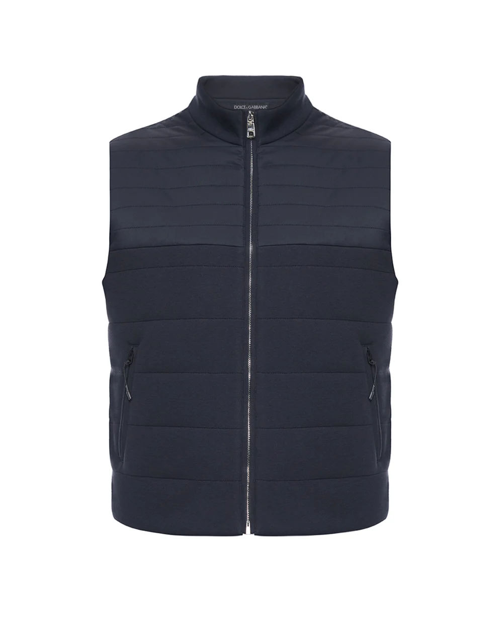 Стеганый жилет на молнии Dolce&Gabbana G9CAGT-GK293, синий цвет • Купить в интернет-магазине Kameron