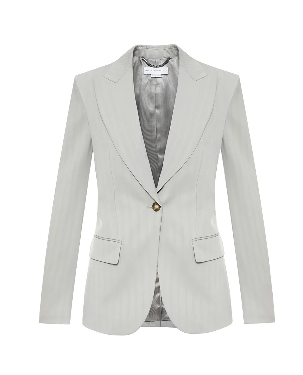 Блейзер однобортний із вовни Stella McCartney 6501373HU705, сірий колір • Купити в інтернет-магазині Kameron