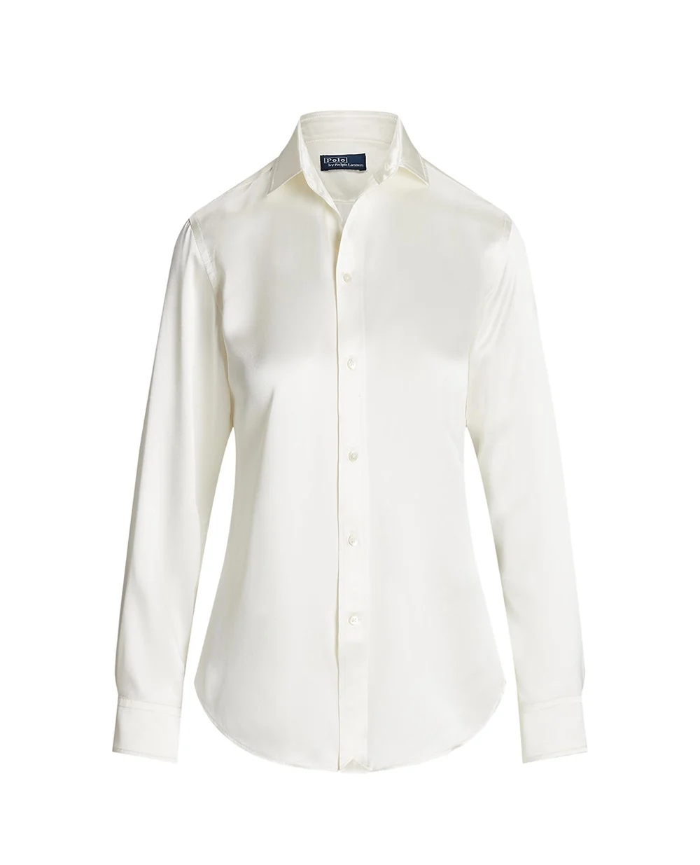 Рубашка из шелка Polo Ralph Lauren 211891378001, кремовый цвет • Купить в интернет-магазине Kameron