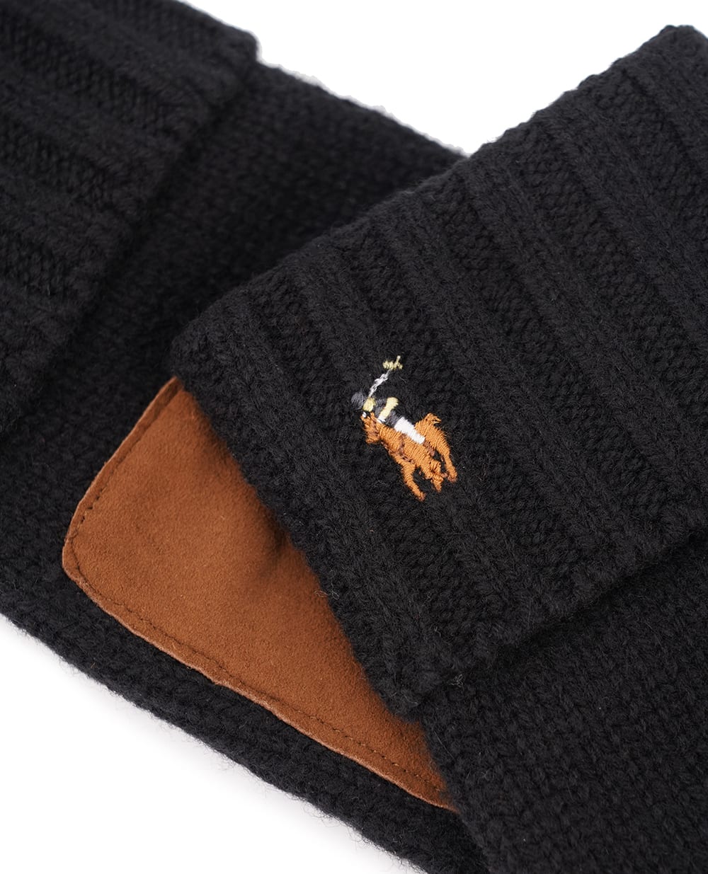 Рукавички Polo Ralph Lauren 449959338001, чорний колір • Купити в інтернет-магазині Kameron