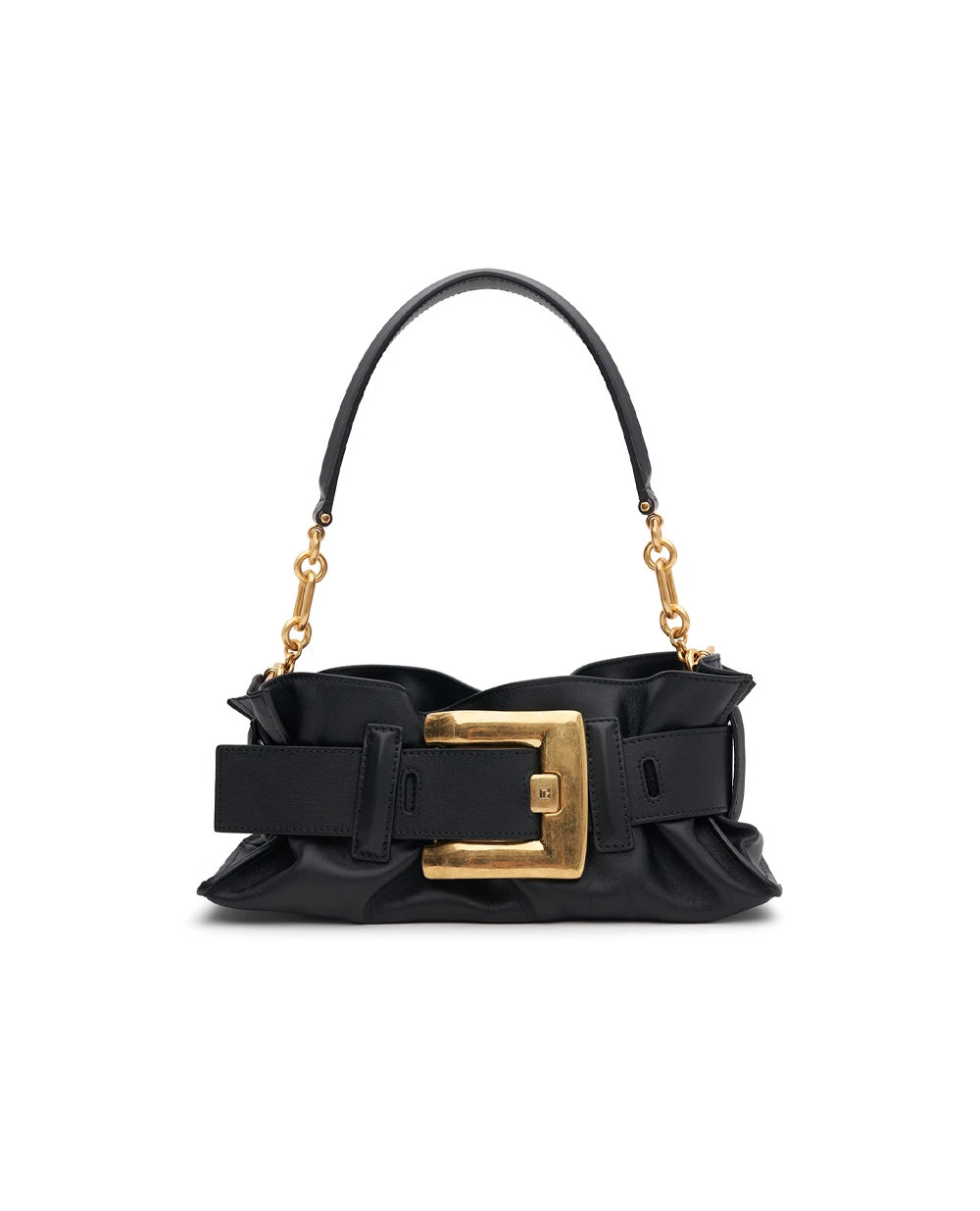 Мини-сумка Anthem из кожи Balmain FN1AE994LVGX, черный цвет • Купить в интернет-магазине Kameron