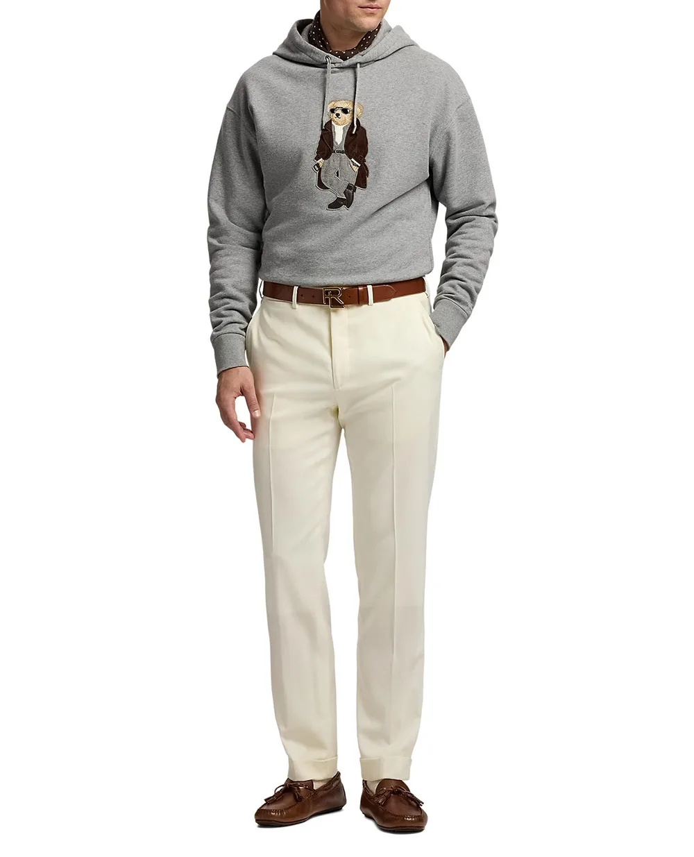 Худи Polo Bear Ralph Lauren Purple Label 790P08129001, серый цвет • Купить в интернет-магазине Kameron