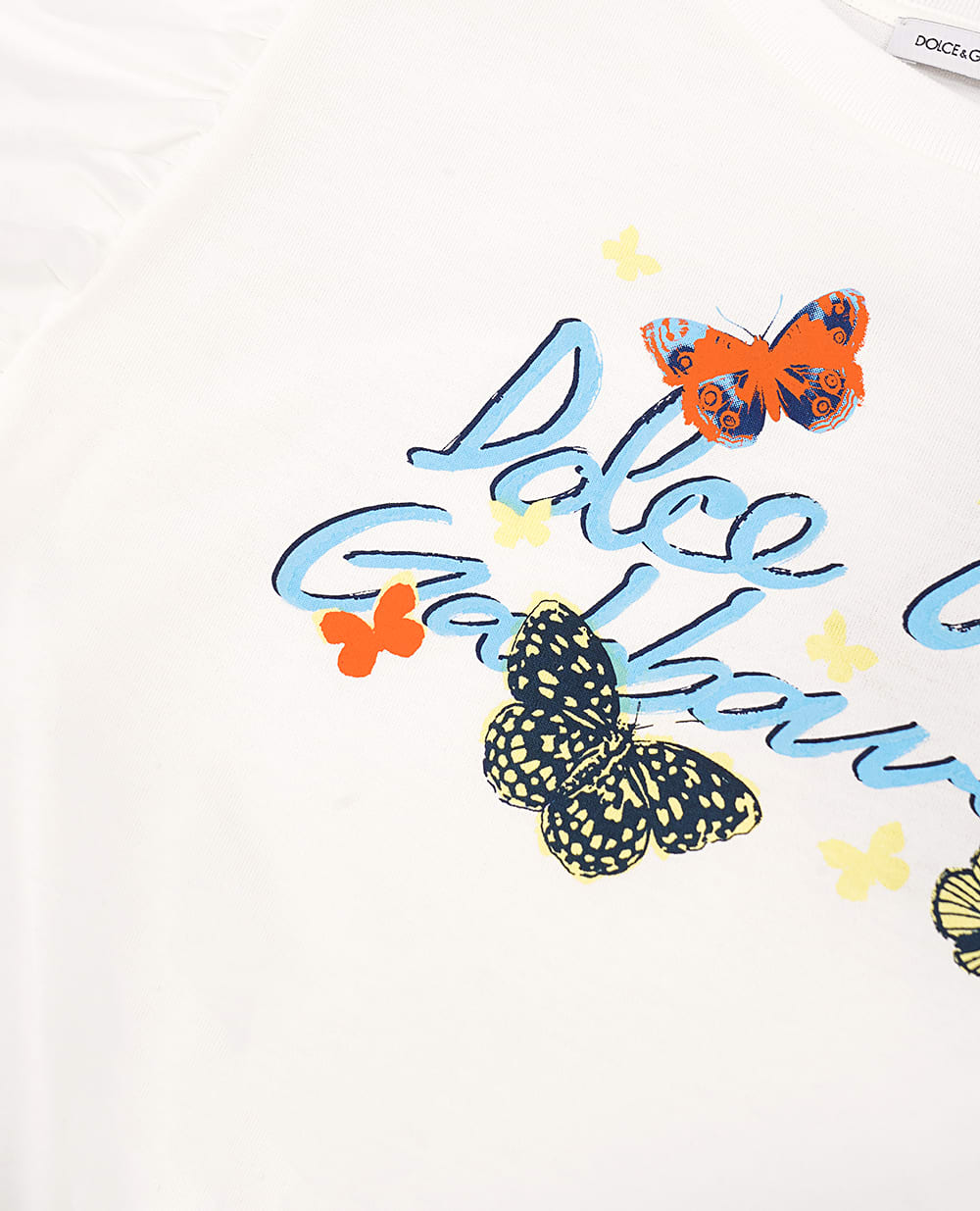 Детский топ Dolce&Gabbana Kids L5JTNS-G7O0L-B, белый цвет • Купить в интернет-магазине Kameron