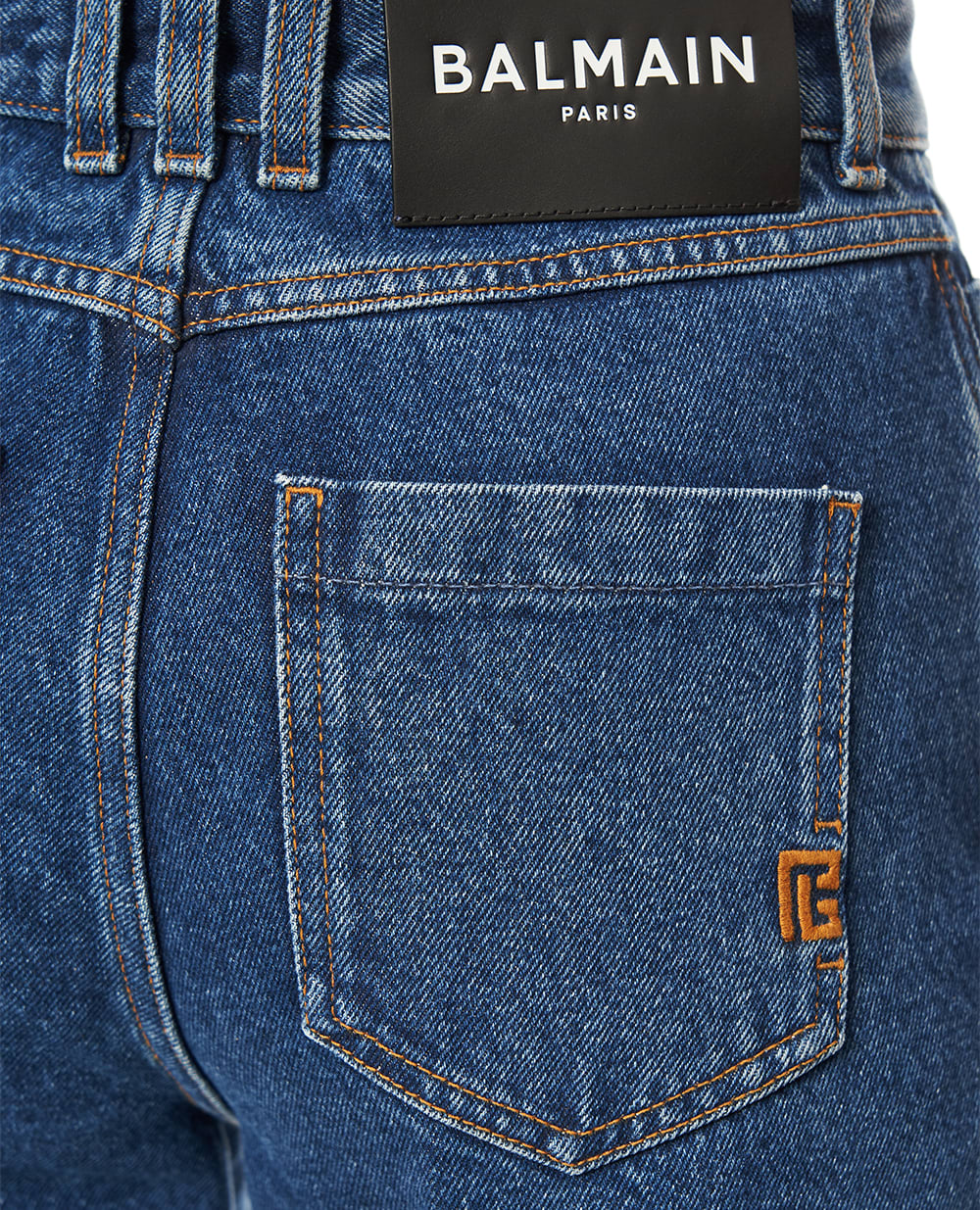 Джинсы прямого кроя Balmain GF1MI070DG08, синий цвет • Купить в интернет-магазине Kameron