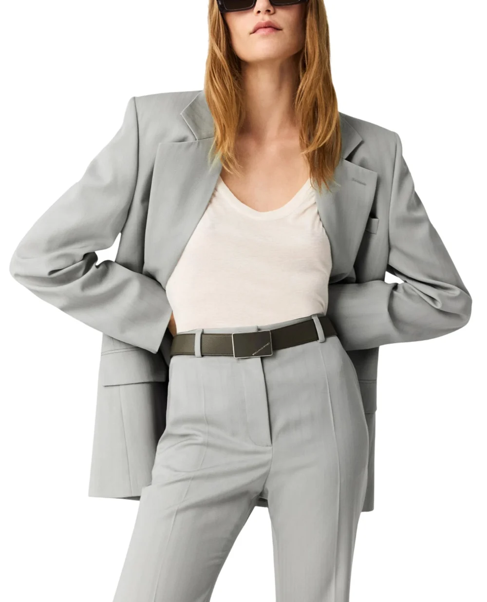 Брюки из шерсти Stella McCartney 6440073HU705, серый цвет • Купить в интернет-магазине Kameron