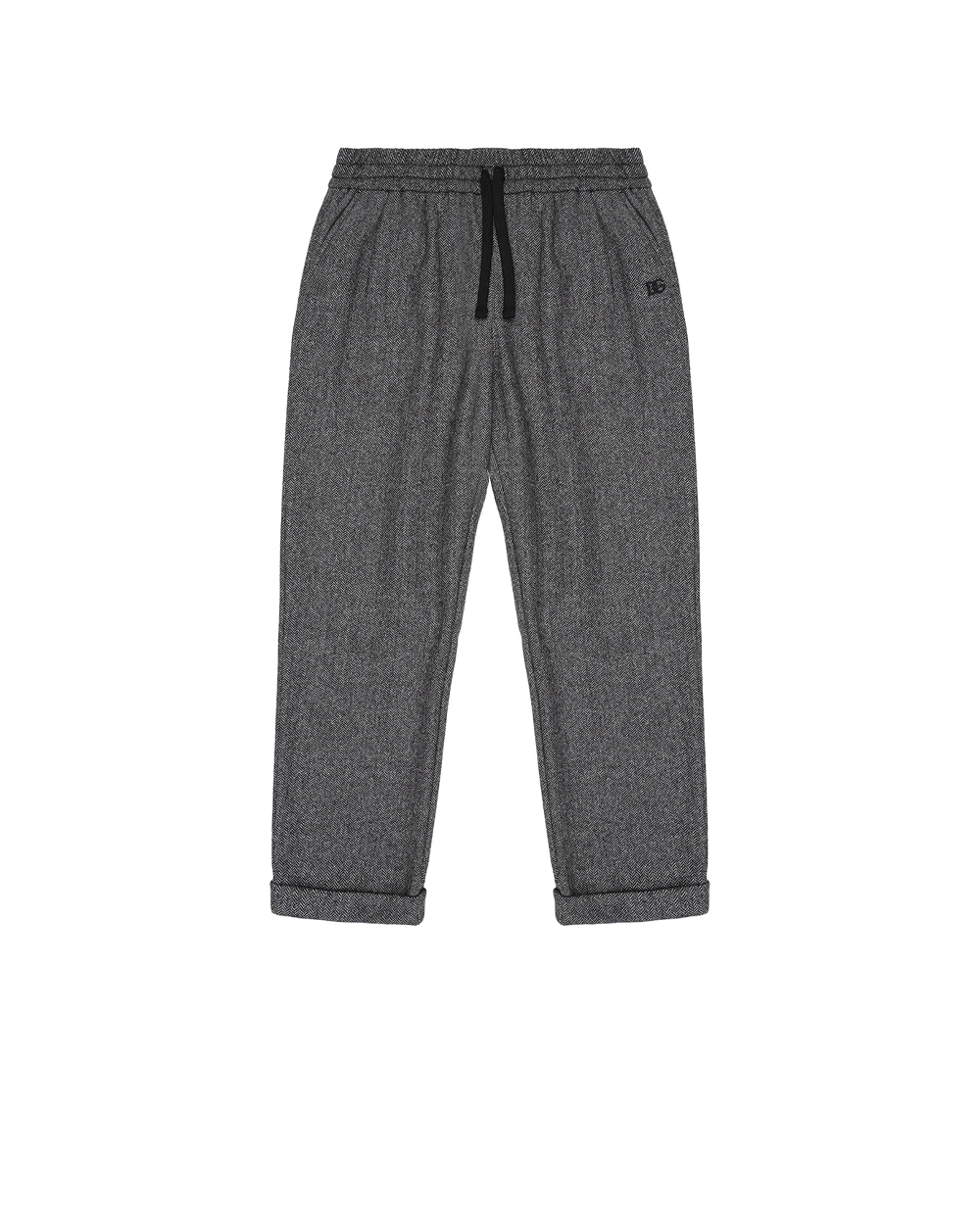 Дитячі штани з вовни Dolce&Gabbana Kids L45P05-FCMDE-S, чорний колір • Купити в інтернет-магазині Kameron