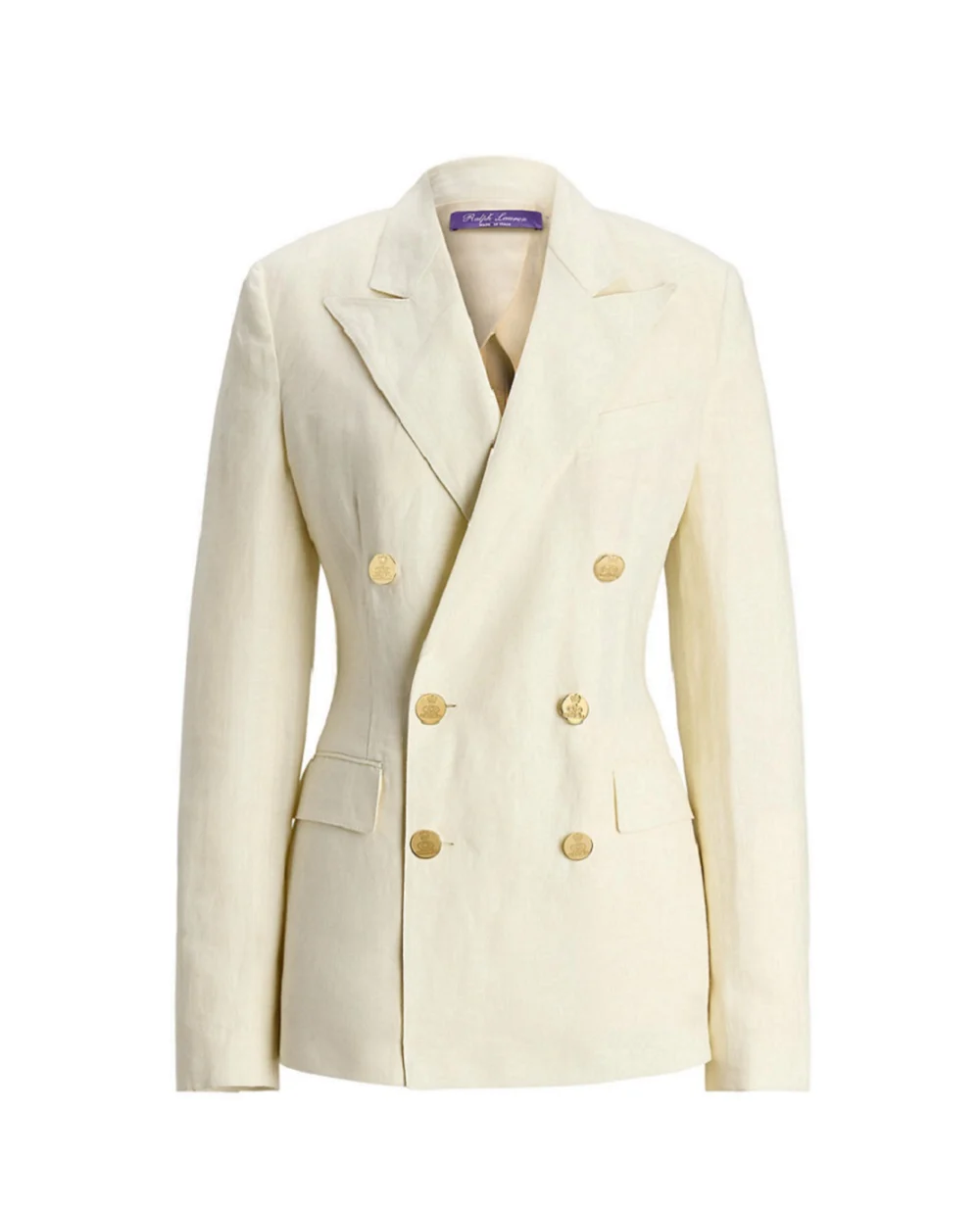  Лляний жакет Ralph Lauren Collection 290955045003, кремовий колір • Купити в інтернет-магазині Kameron
