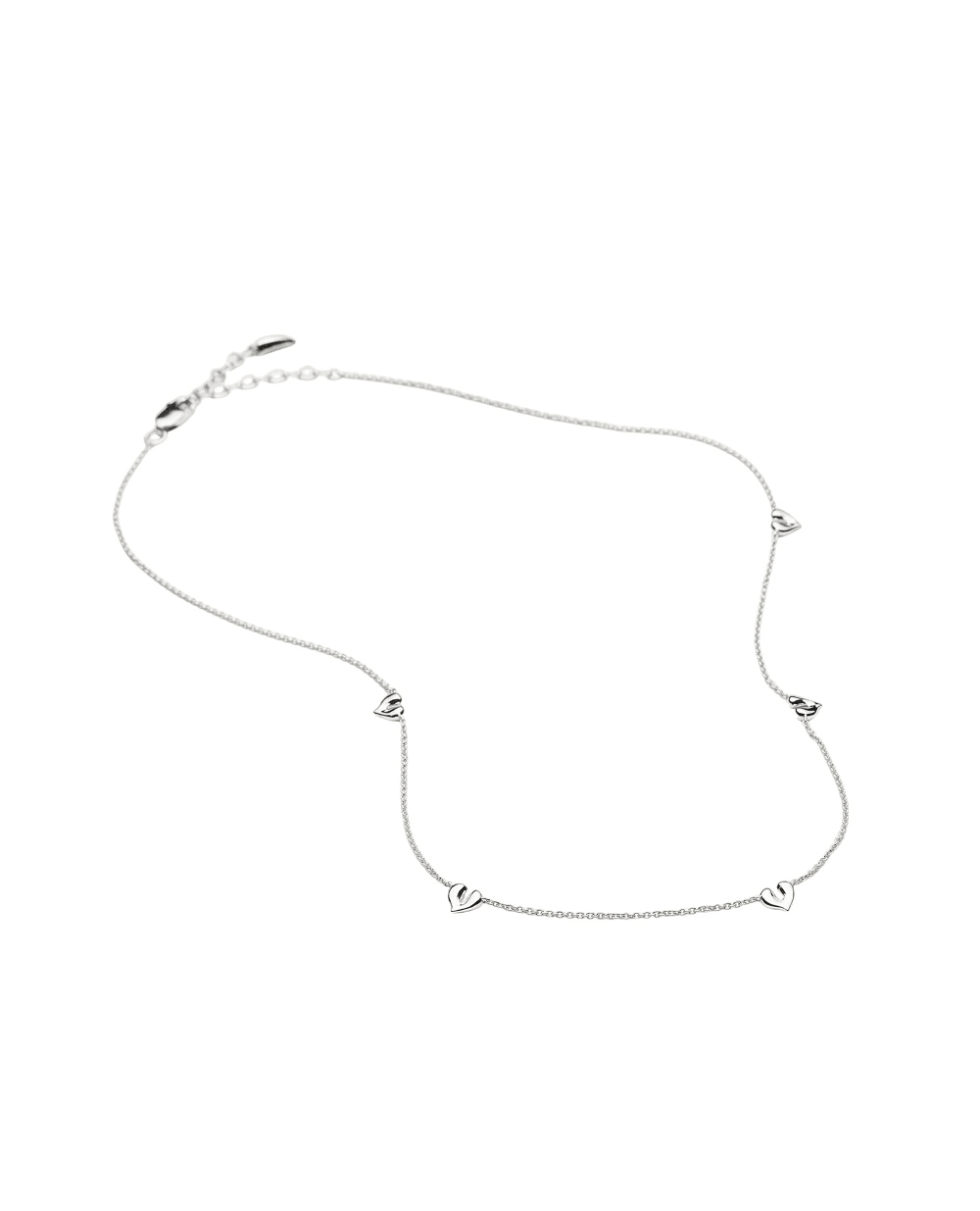 Намисто-чокер з підвісками у формі серця Missoma VAL-S-N11-NS, срібний колір • Купити в інтернет-магазині Kameron