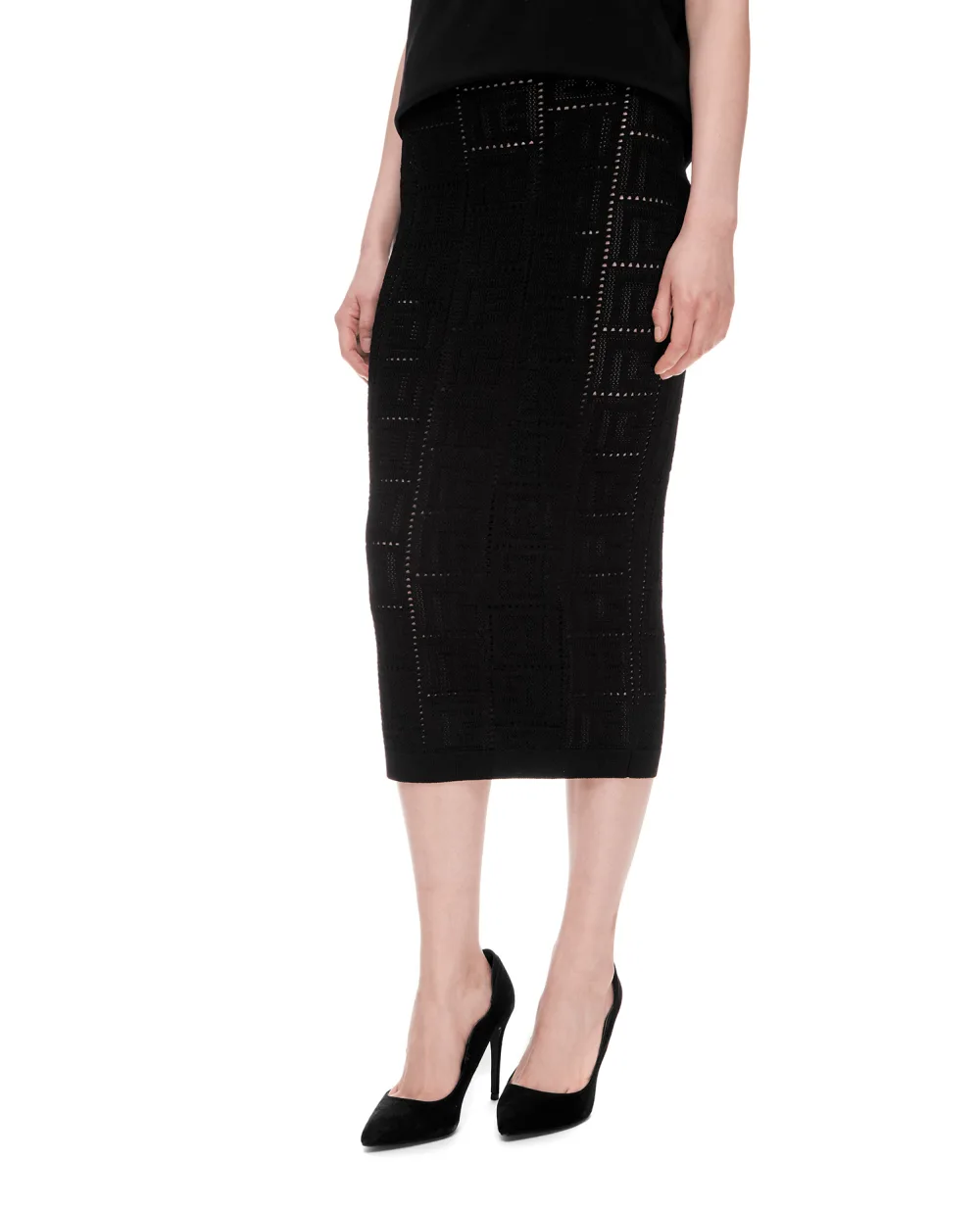 Юбка Balmain XF1LD041KB16, черный цвет • Купить в интернет-магазине Kameron