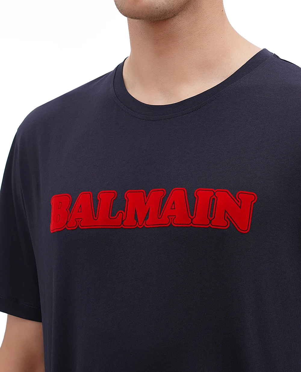 Футболка Balmain BH0EG000BC52, темно-синій колір • Купити в інтернет-магазині Kameron