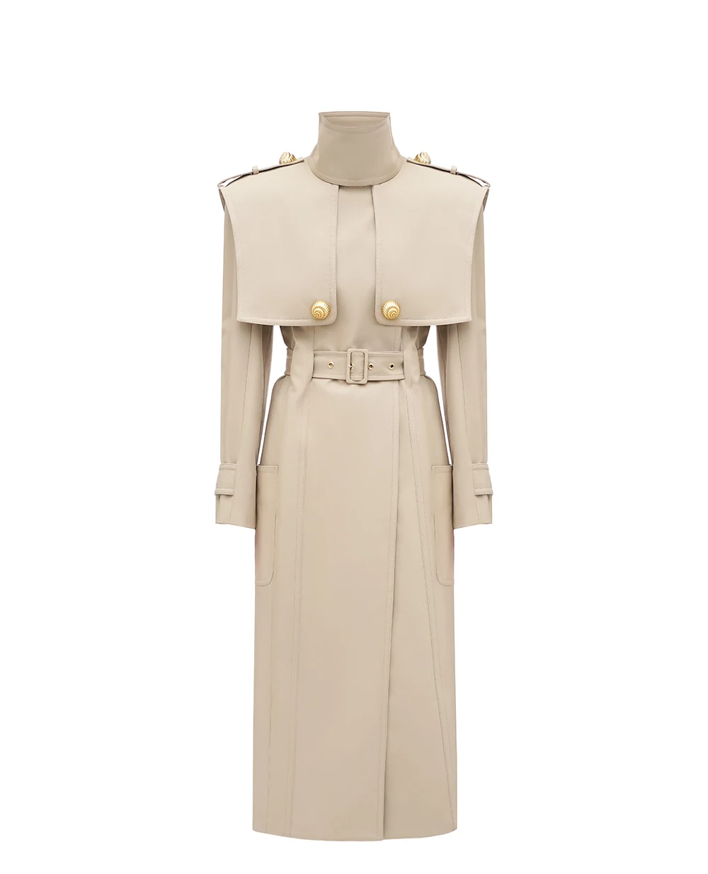 Тренч Balmain DF0TL155CF48, бежевый цвет • Купить в интернет-магазине Kameron