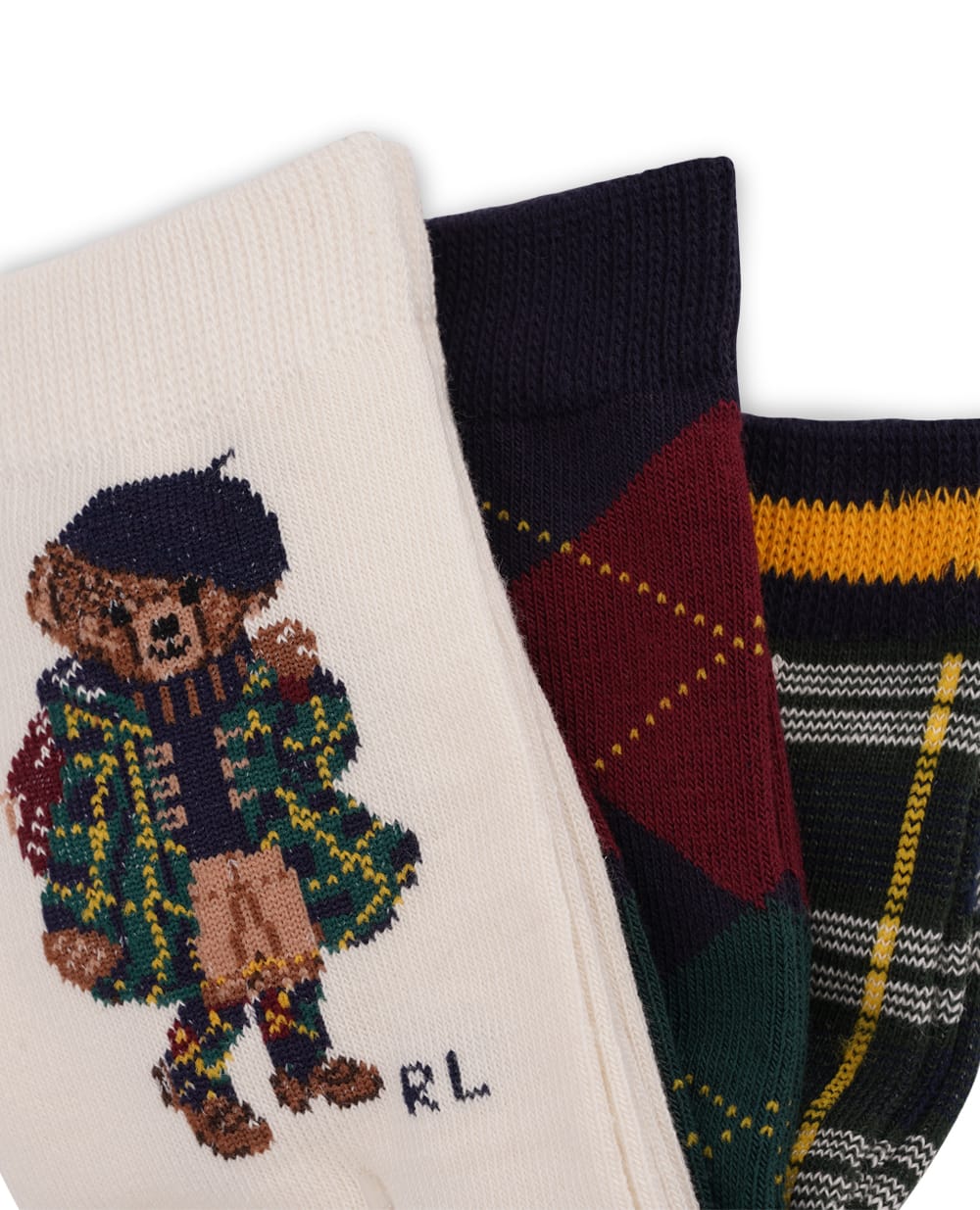 Дитячі шкарпетки Polo Bear (3 пари) Polo Ralph Lauren Kids 448927591001, різнокольоровий колір • Купити в інтернет-магазині Kameron