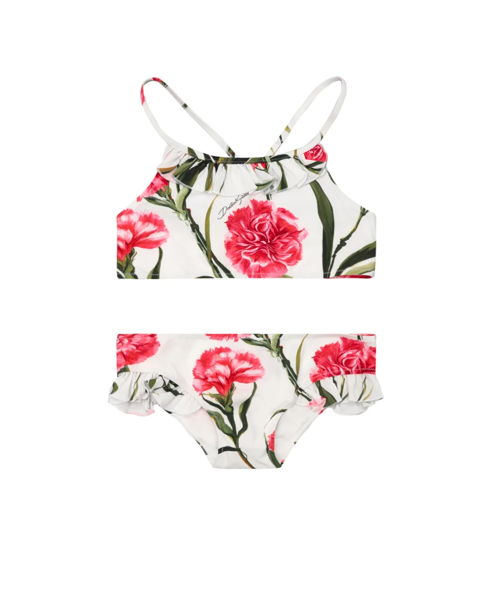 Детский купальник Dolce&Gabbana Kids L5J833-FSG5T-S, белый цвет • Купить в интернет-магазине Kameron