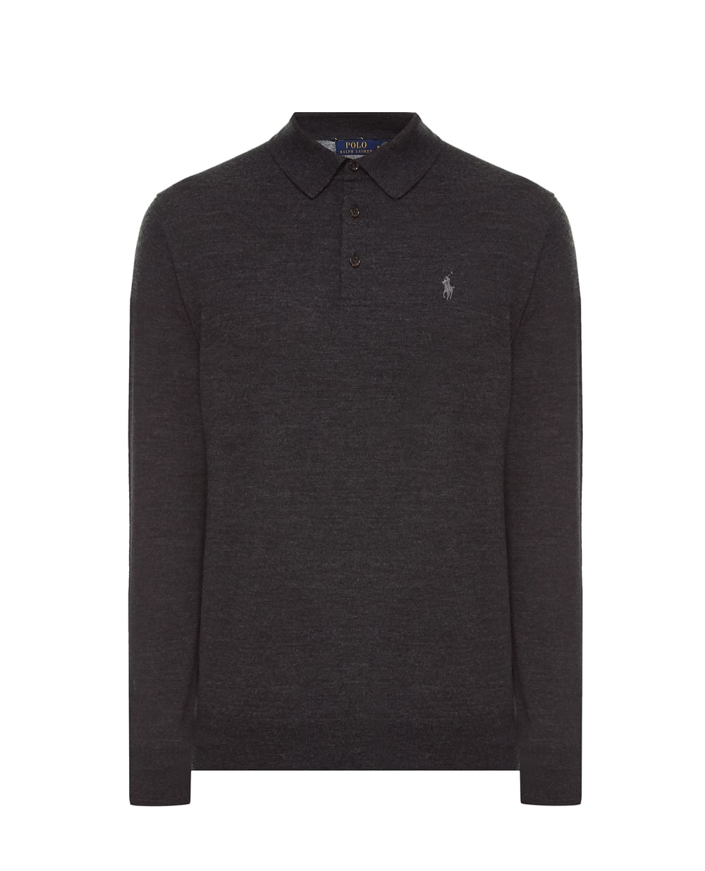 Шерстяное поло Polo Ralph Lauren 710716489002, серый цвет • Купить в интернет-магазине Kameron