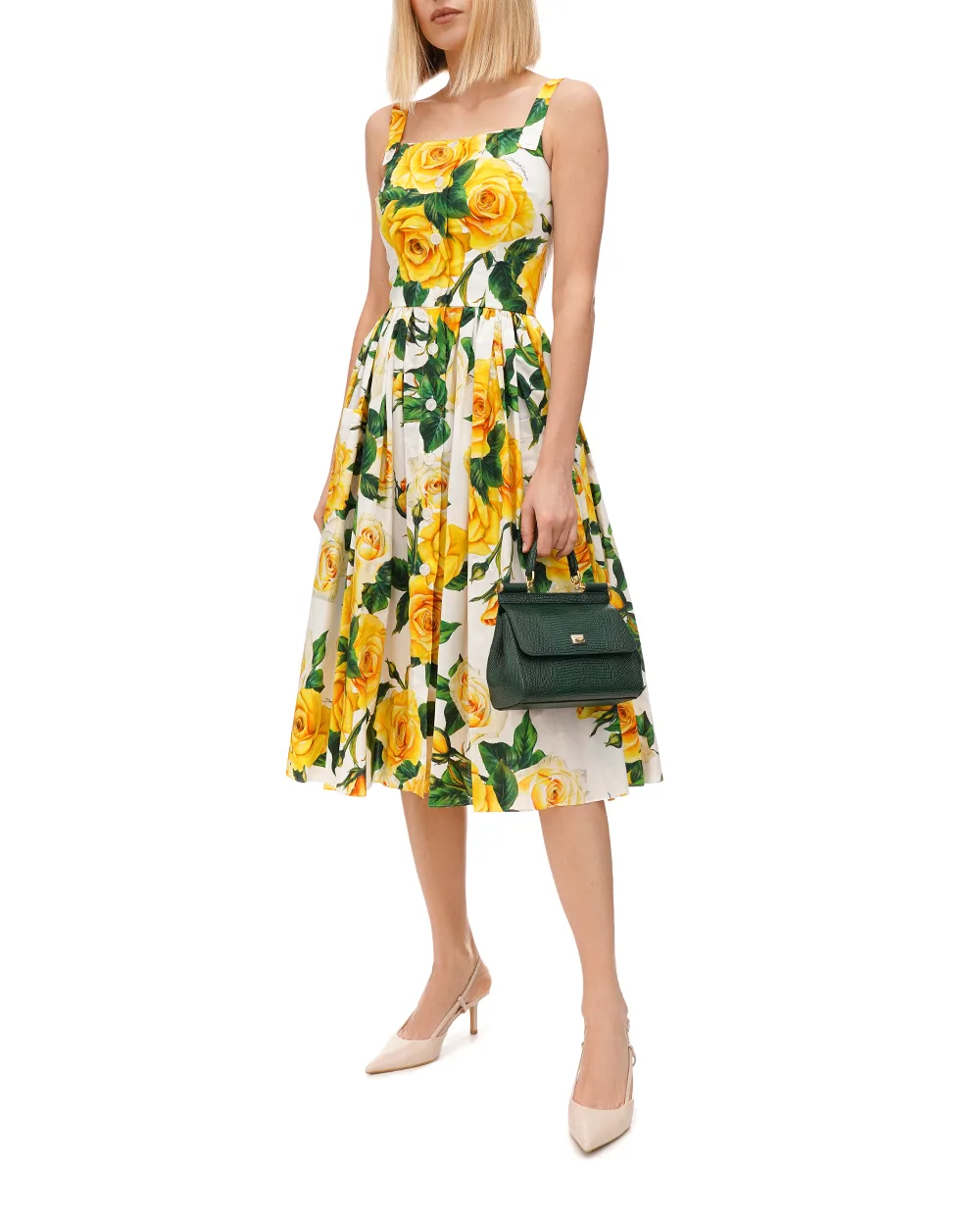 Шкіряна сумка Sicily Medium Dolce&Gabbana BB6003-A1095, темно-зелений колір • Купити в інтернет-магазині Kameron