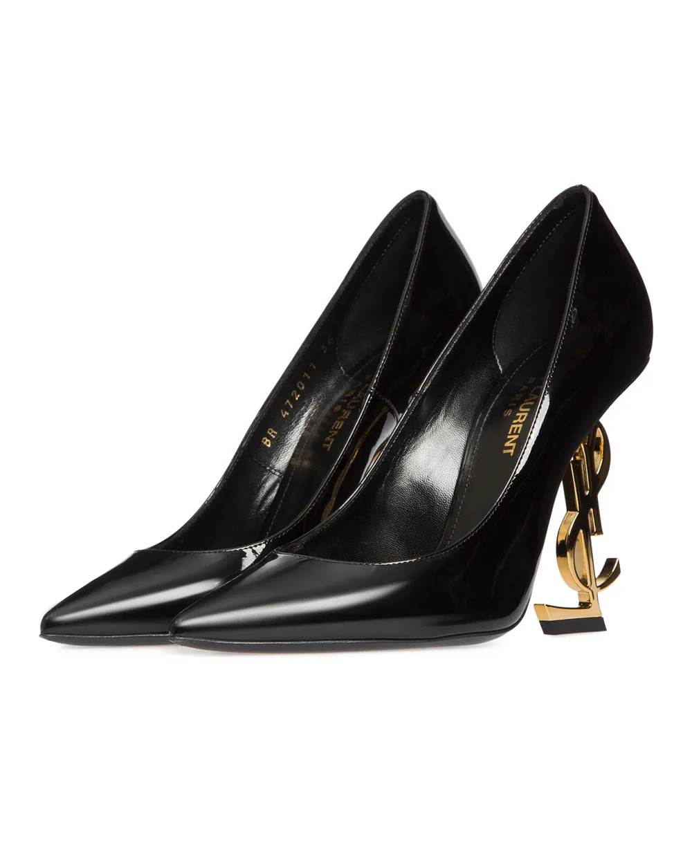 Кожаные лодочки Opyum Saint Laurent 472011-0NPKK-, черный цвет • Купить в интернет-магазине Kameron