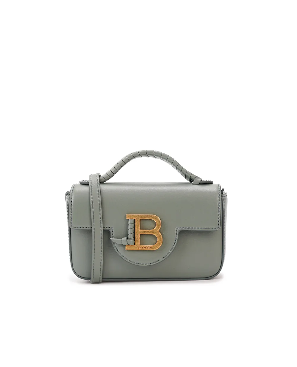 Шкіряна сумка B-Buzz 17 Mini Balmain EN1DG811LSLX, зелений колір • Купити в інтернет-магазині Kameron