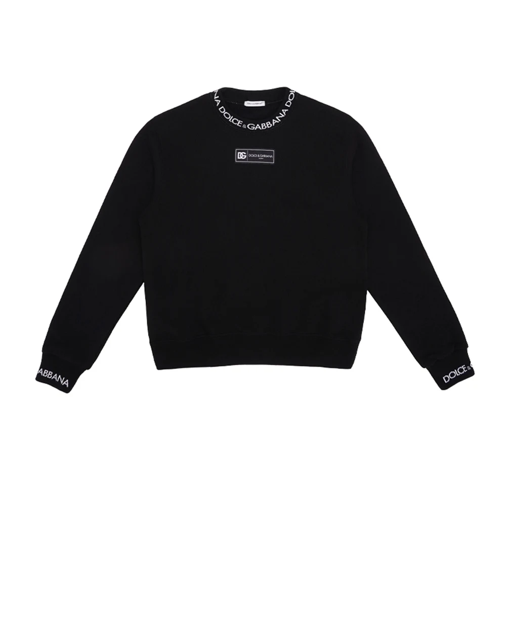Детский свитшот (костюм) Dolce&Gabbana Kids L4JWHZ-G7M4G-B, черный цвет • Купить в интернет-магазине Kameron
