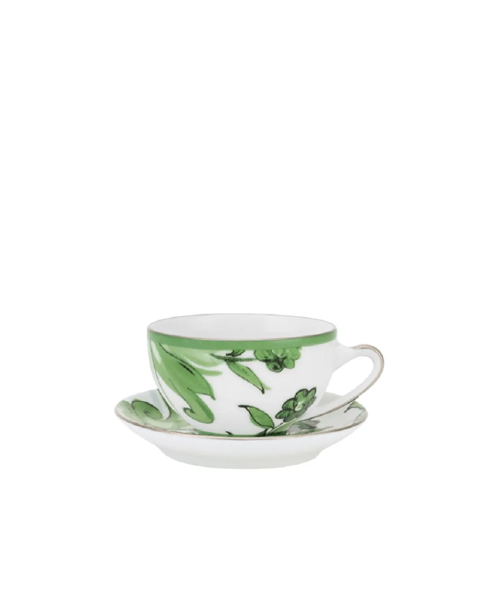 Чайная чашка с блюдцем из фарфора Dolce&Gabbana TC0102-TCA40, зеленый цвет • Купить в интернет-магазине Kameron