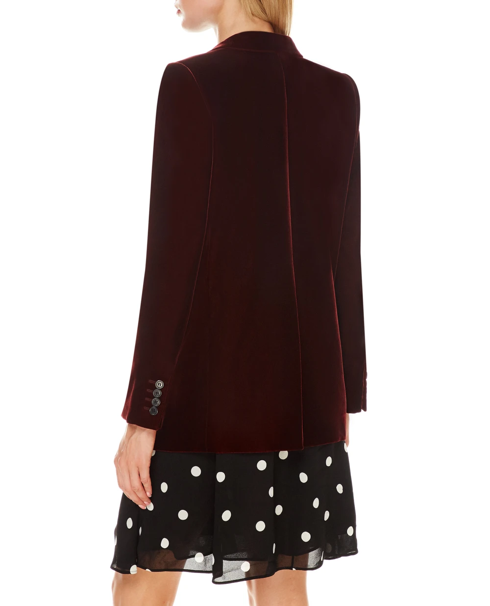 Велюровый жакет Saint Laurent 517740-Y525R, бордовый цвет • Купить в интернет-магазине Kameron