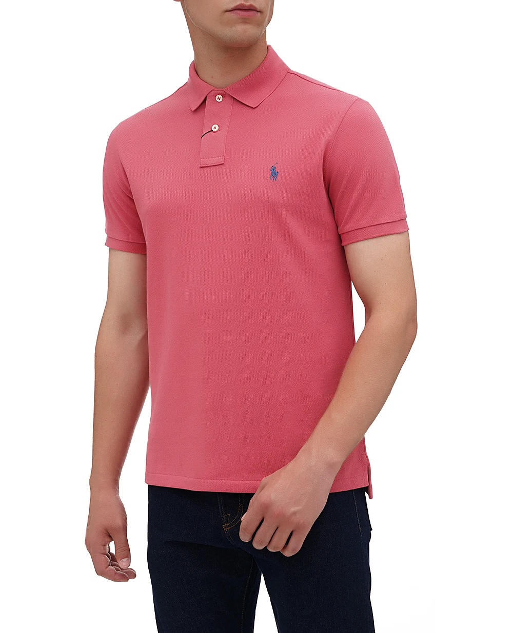 Поло Mesh Polo Ralph Lauren 710680784376, коралловый цвет • Купить в интернет-магазине Kameron