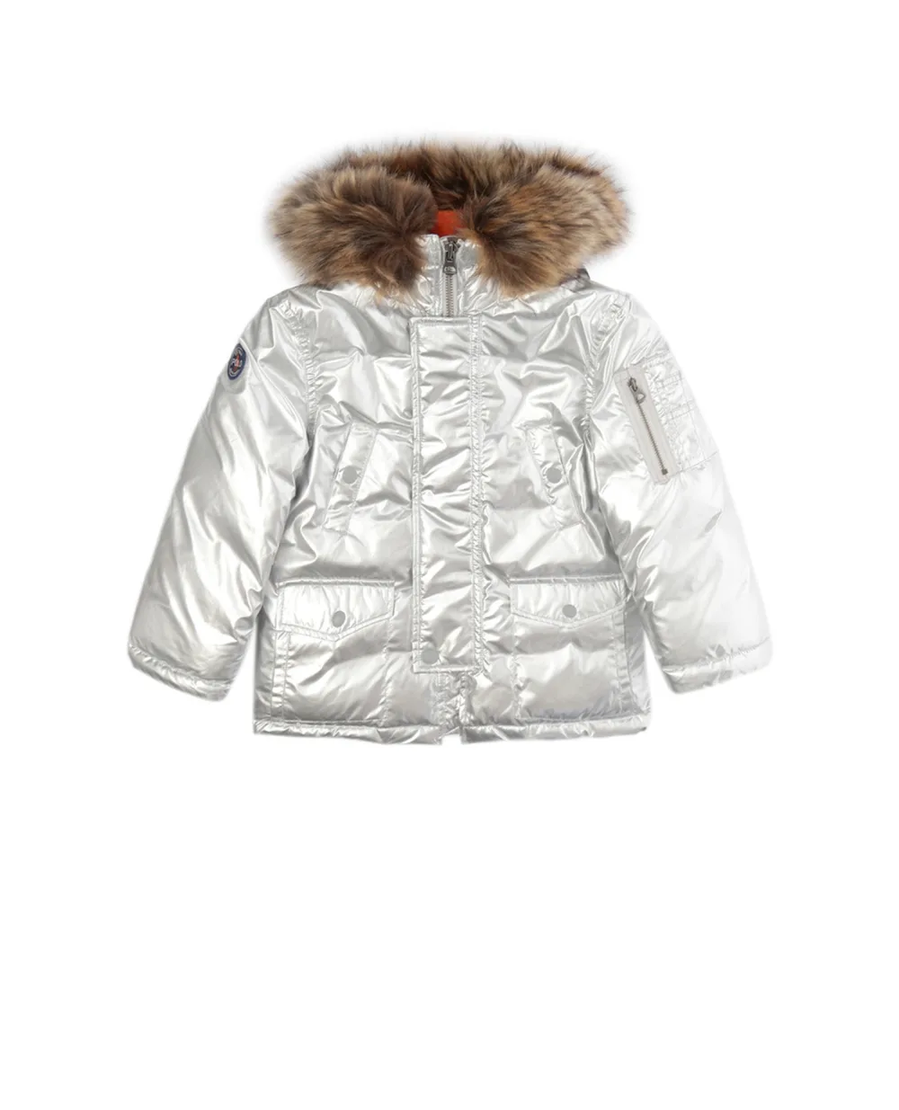 Пуховик Polo Ralph Lauren Kids 322749074001, серебряный цвет • Купить в интернет-магазине Kameron
