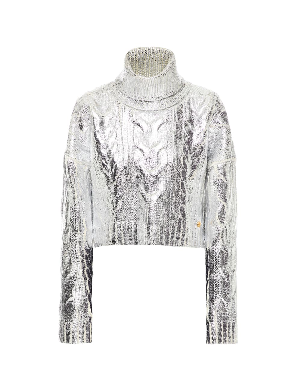 Шерстяной свитер Balmain WF0KI000K313, серебряный цвет • Купить в интернет-магазине Kameron