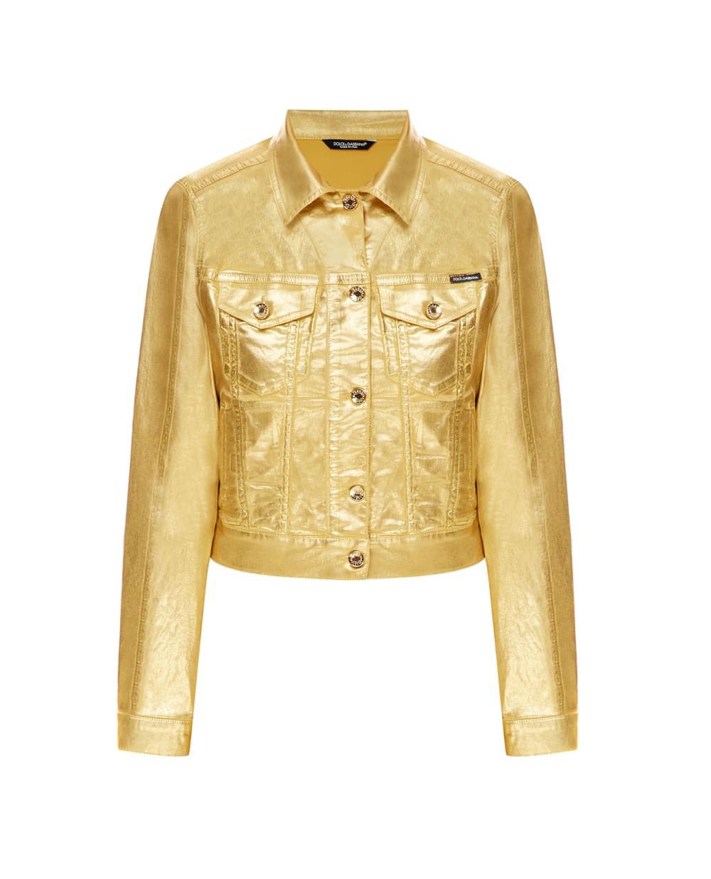 Джинсовая куртка Dolce&Gabbana F9I46D-G900T, золотой цвет • Купить в интернет-магазине Kameron