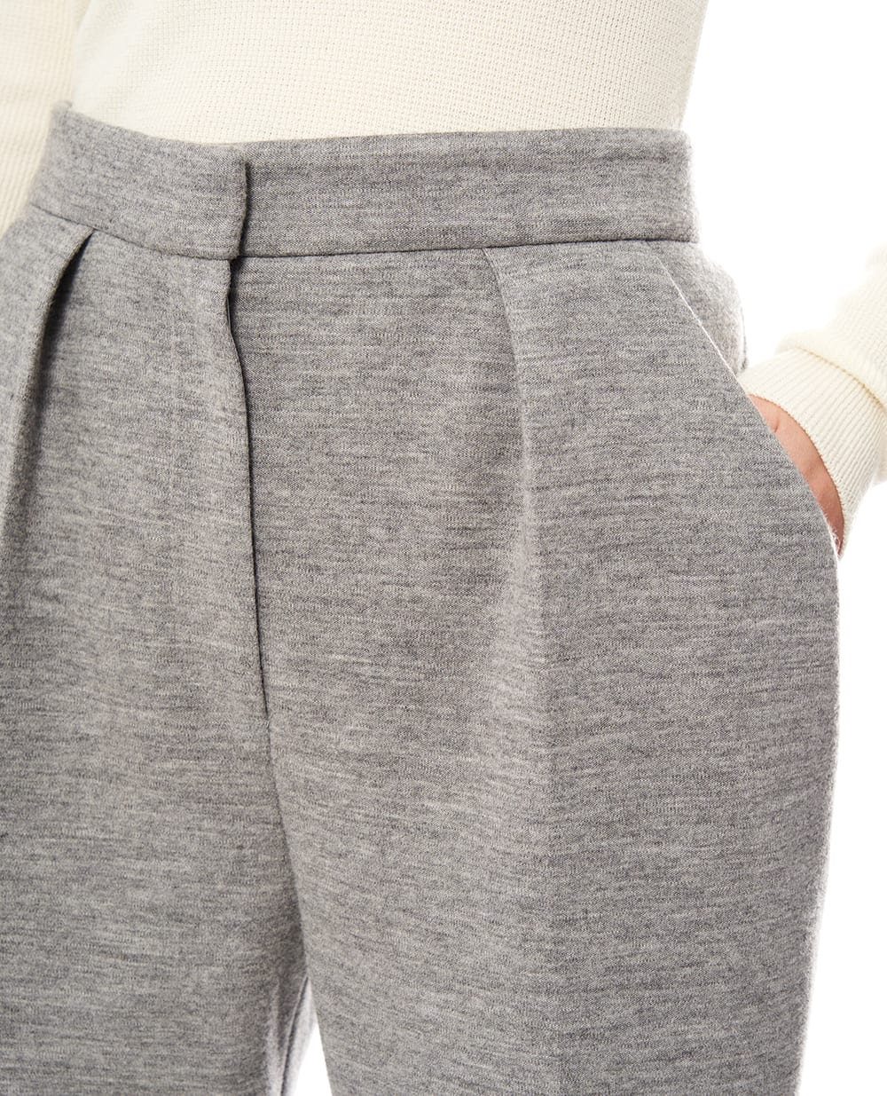 Штани з вовни Balmain FF0PN190JL17, сірий колір • Купити в інтернет-магазині Kameron