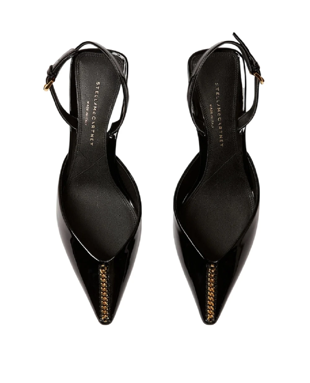 Туфли-слингбэки Elsa лакированные Stella McCartney 810604AP0AP0, черный цвет • Купить в интернет-магазине Kameron