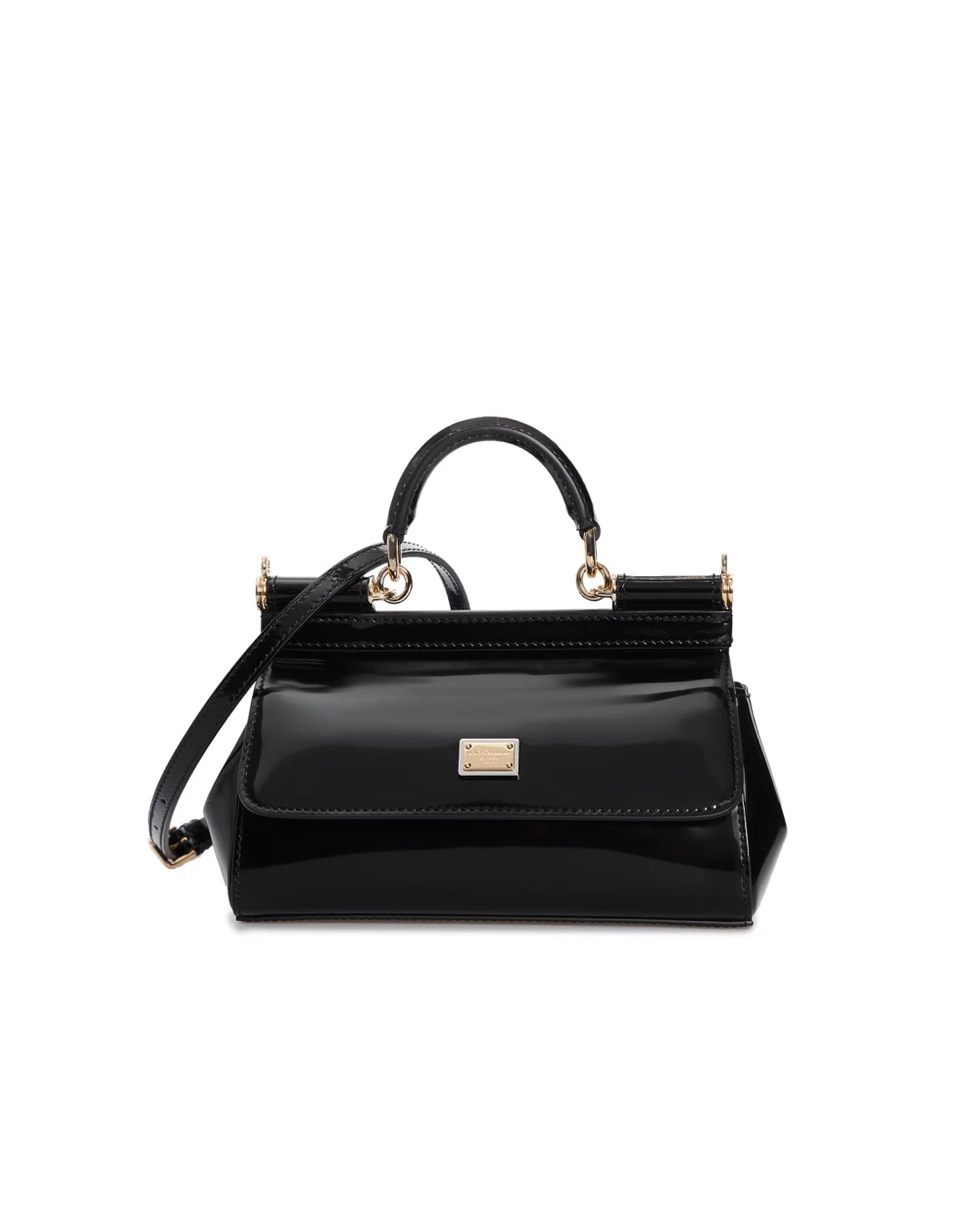 Кожаная сумка Sicily Dolce&Gabbana BB7116-A1037, черный цвет • Купить в интернет-магазине Kameron