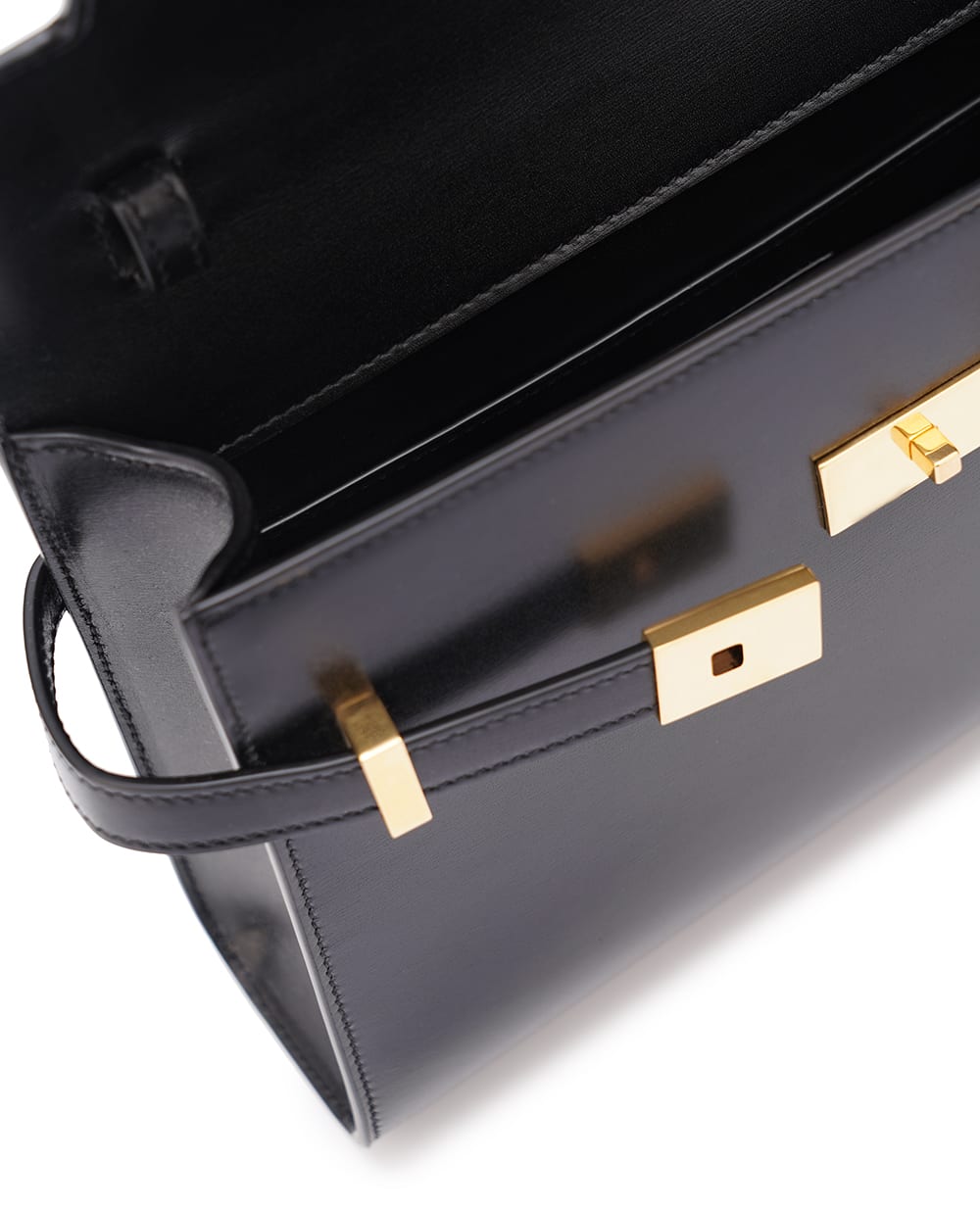 Шкіряна сумка Manhattan Small Saint Laurent 675626-0SX0W, чорний колір • Купити в інтернет-магазині Kameron