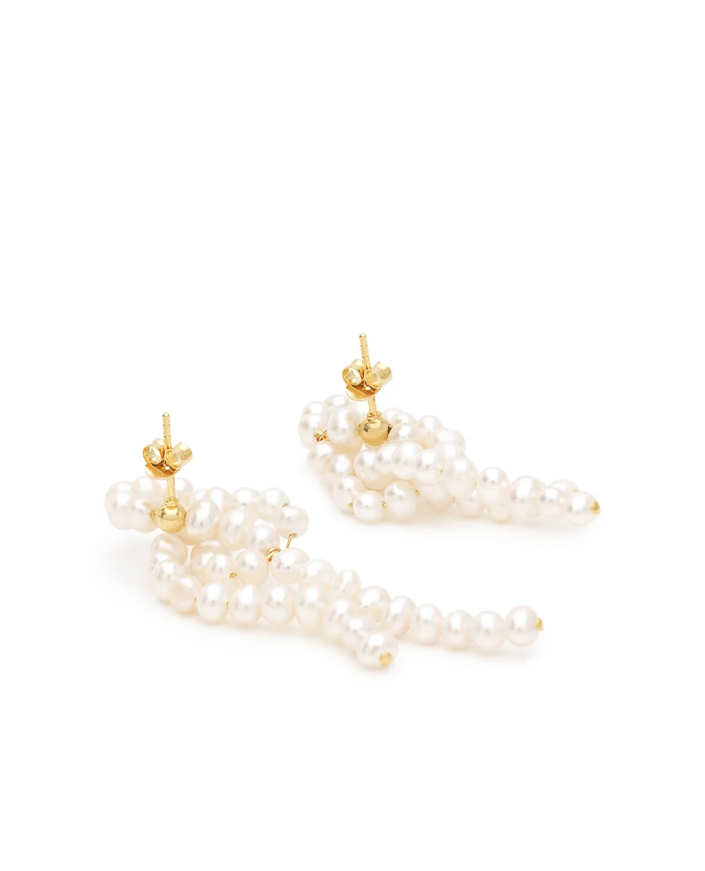 Сережки з перлів та переробленого золота з позолотою Completedworks P139, золотий колір • Купити в інтернет-магазині Kameron