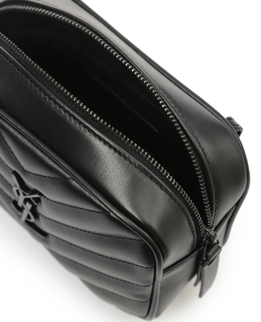 Кожаная поясная сумка Lou Saint Laurent 534817-DV708-FW19, черный цвет • Купить в интернет-магазине Kameron