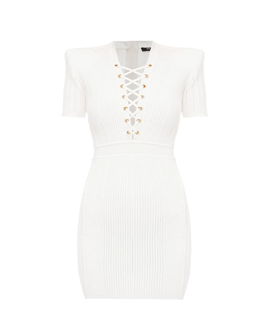 Платье Balmain CF1R6031KF24, белый цвет • Купить в интернет-магазине Kameron