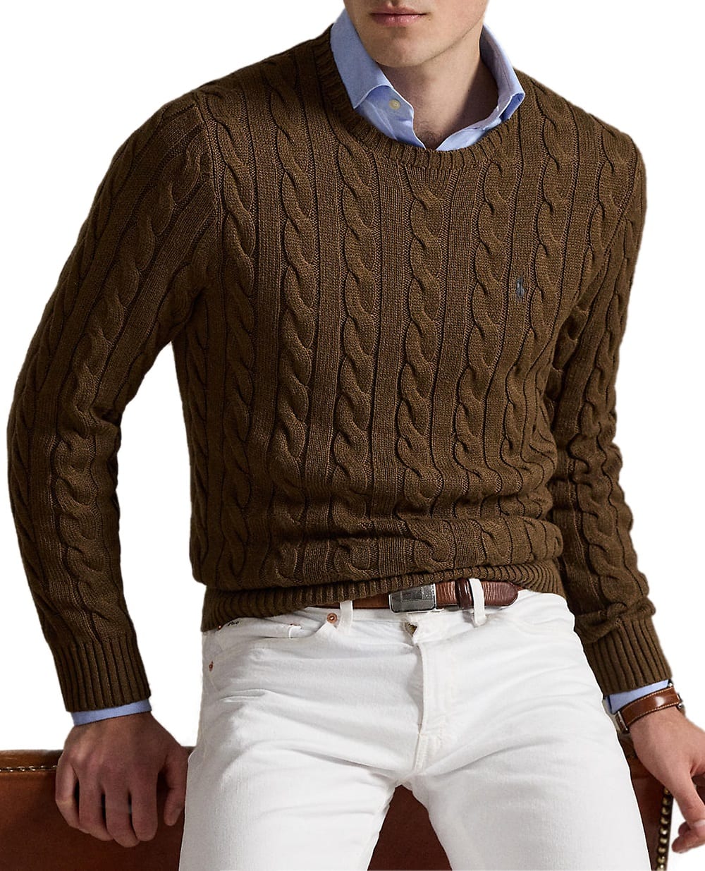 Джемпер з вишитим логотипом Polo Ralph Lauren 710775885520, коричневий колір • Купити в інтернет-магазині Kameron