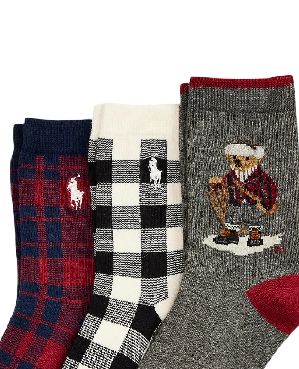 Детские носки Polo Bear (3 пары) Polo Ralph Lauren Kids 442P03158001, разноцветный цвет • Купить в интернет-магазине Kameron