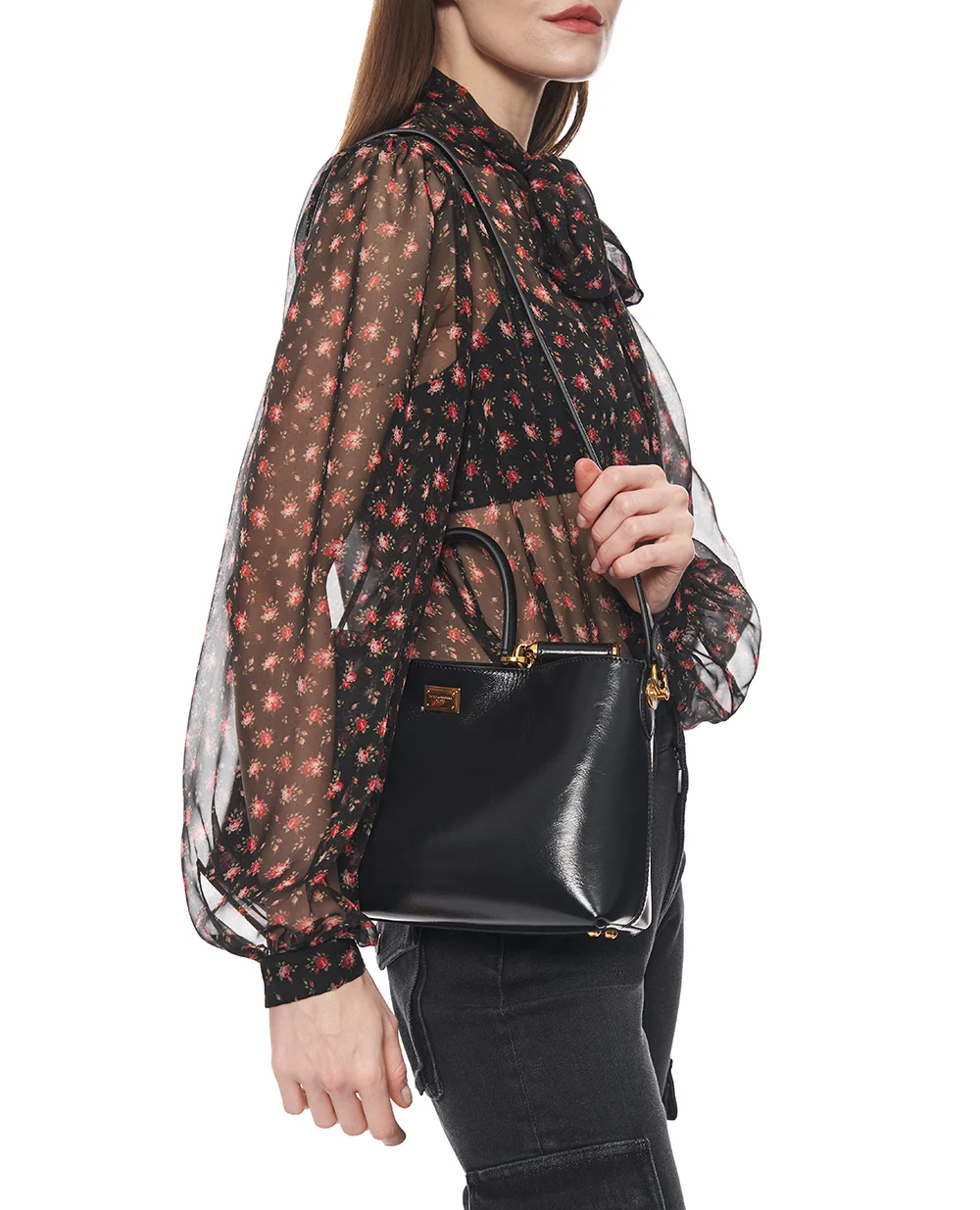 Сумка Vittoria Medium з телячої шкіри Dolce&Gabbana BB7896-AZ000, чорний колір • Купити в інтернет-магазині Kameron