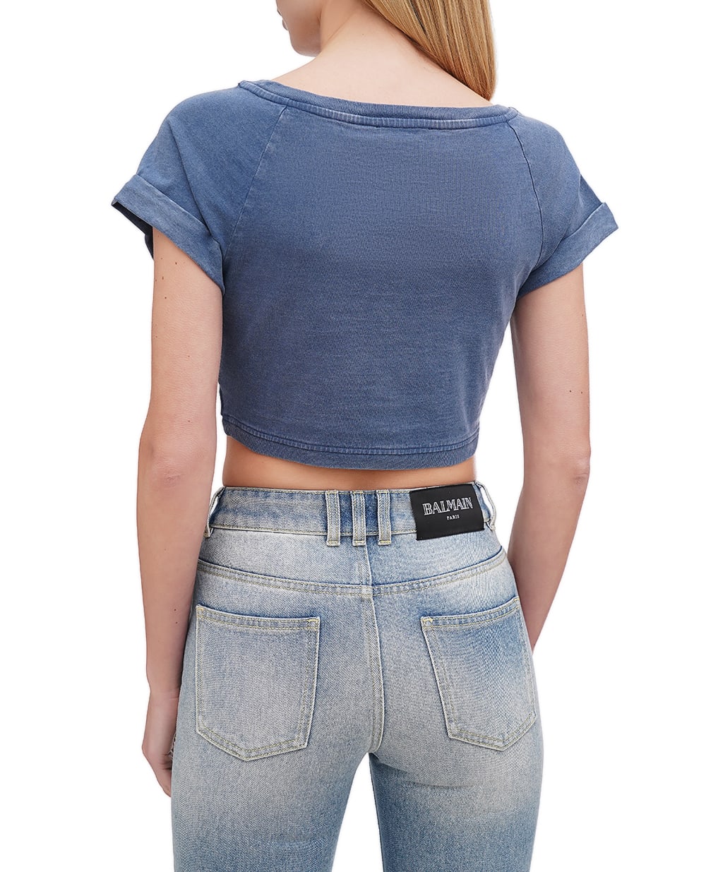 Футболка Balmain EF1EE121BC96, синий цвет • Купить в интернет-магазине Kameron
