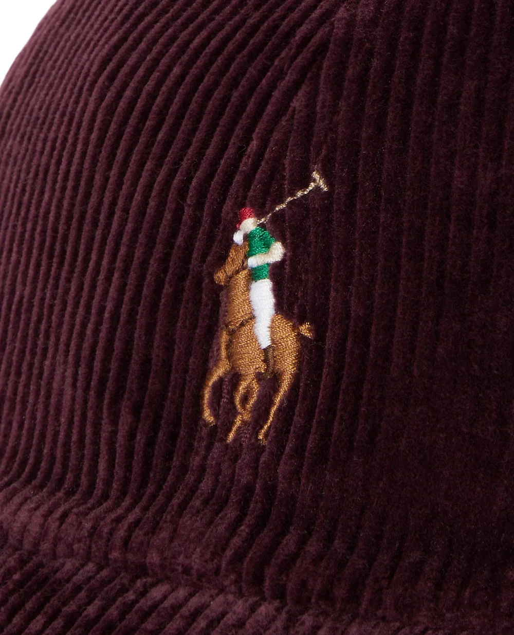 Кепка вельветова Polo Ralph Lauren 710847175008, бордовий колір • Купити в інтернет-магазині Kameron