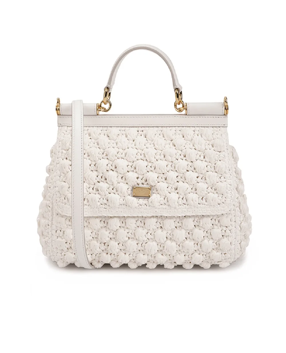 Сумка Sicily Large Dolce&Gabbana BB6002-AY208, белый цвет • Купить в интернет-магазине Kameron