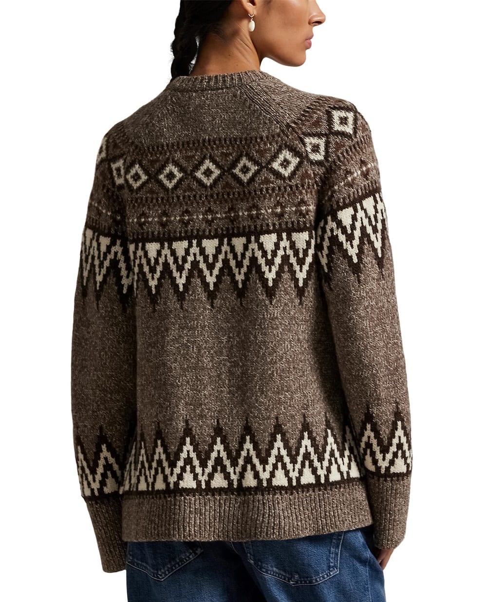 Кардиган із вовняної суміші у стилі Fair Isle Polo Ralph Lauren 211978326001, коричневий колір • Купити в інтернет-магазині Kameron