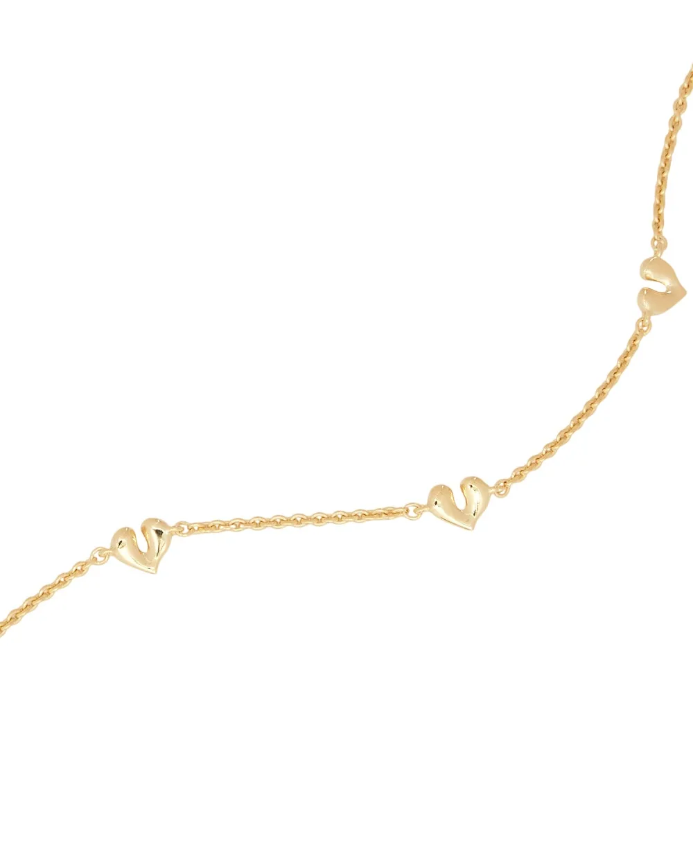 Браслет з підвісками у формі серця Missoma VAL-G-B2-NS-S, золотий колір • Купити в інтернет-магазині Kameron