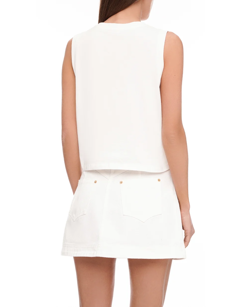 Майка Balmain CF1EA025GD29, белый цвет • Купить в интернет-магазине Kameron